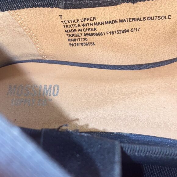 MOSSIMO BALLT FLATS W/ AUHKE STRAP WIDE-WITH WOMEN SHOES SIZE 7 BLACK AND BLUE - Picture 3 of 8